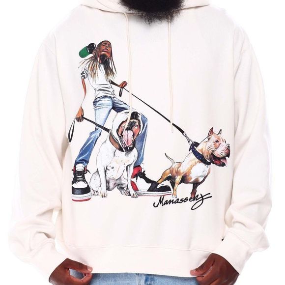 Akoo Other - [ AKOO ] PITTY HOODIE (B&T), WHITE, $98